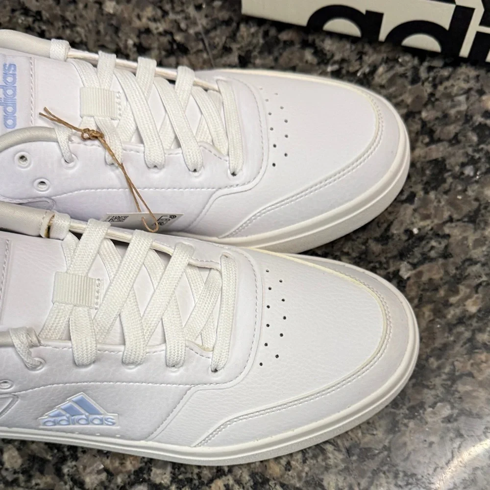 Adidas White and Light Blue Sneakers NWT 11